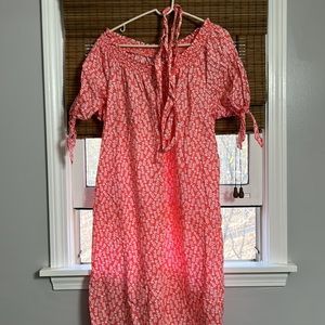 Pretty coral and white dress